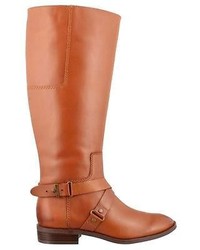 Nine West Blogger Wide Shaft Tall Leather Boots Knee High Low Heel