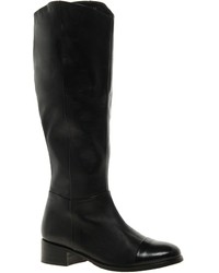 Asos Camden Leather Knee High Boots Black