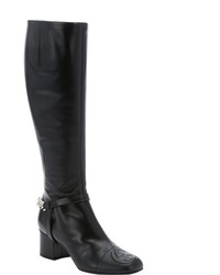 Gucci Camel Leather Soho Bridle Detail Knee High Boots