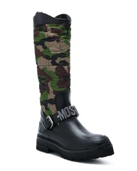 Moschino Camouflage Quilted Boots