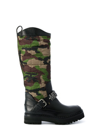 Moschino Camouflage Quilted Boots