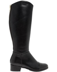 Asos Canonbury Leather Knee High Boots Black
