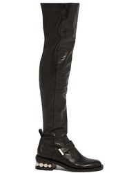Nicholas Kirkwood Casati Pearl Heel Leather Knee High Boots