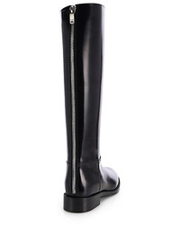Saint Laurent Cavaliere Leather Knee High Boots