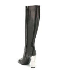Casadei Chain Embellished Knee Length Boots