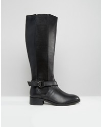 Asos Character Wide Fit Leather Knee Boots
