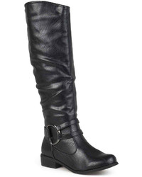 Journee Collection Charming Knee High Riding Boots Wide Calf