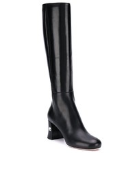 Miu Miu Crystal Embellished Knee Length Boots