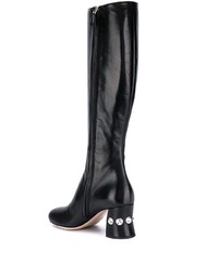 Miu Miu Crystal Embellished Knee Length Boots