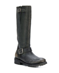 Ash Distressed Knee High Boots