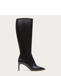 Eilette Leather Knee High Boot In Black