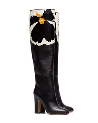 Valentino Garavani Floral Knee High Boots