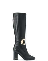 Baldinini Geometric Detail Knee Boots