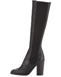 Laurence Dacade Isild Quilted Leather Knee Boot Black