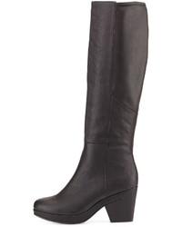 Eileen Fisher Ivy Leather Knee Boot Black