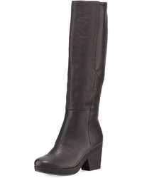 Eileen Fisher Ivy Leather Knee Boot Black