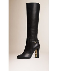 Burberry Knee High Leather Boots, $1,495 | Burberry | Lookastic