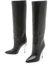Versus Knee High Leather Boots