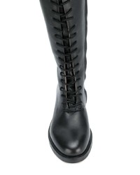 Diesel Lace Up Knee Length Boots