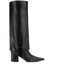 L'Autre Chose Layered Style Block Heel Boots