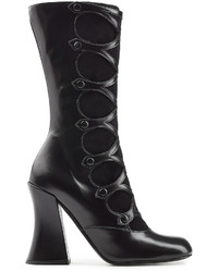 Marc Jacobs Leather And Suede Knee Boots