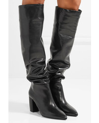 Prada Leather Knee Boots Black