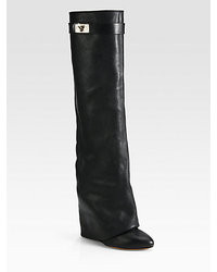 Givenchy Leather Knee High Sheath Boots