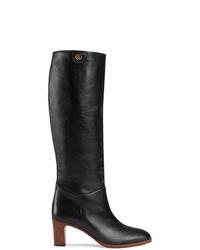 Gucci Leather Mid Heel Boot