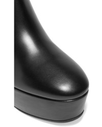 Gucci Leather Platform Knee Boots Black