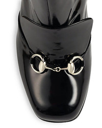 Gucci Lillian Horsebit Patent Leather Knee High Boots