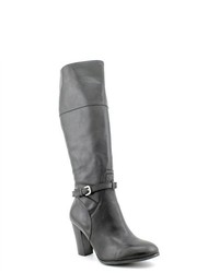 Marc Fisher Kevins Black Leather Fashion Knee High Boots