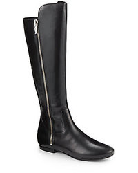 Sigerson Morrison Pamela Side Zip Leather Knee High Boots