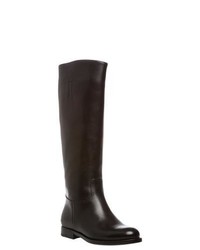 Prada Prestige Black Calf Leather Knee High Boots
