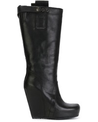 Rick Owens Knee High Wedge Boots