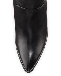 Stuart Weitzman Scrunchy Leather Knee Boot Black