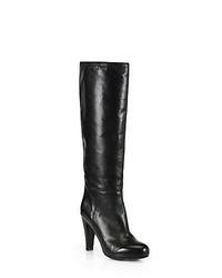 See by Chloe Leather Knee High Boots Black