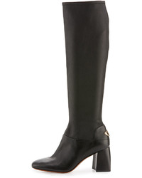 Tory Burch Sidney Leather 70mm Knee Boot Black