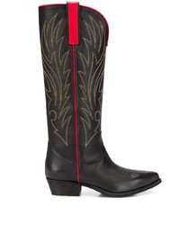 Semicouture Stitch Detail Knee High Boots