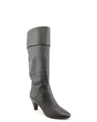 Tahari Gentry Black Leather Fashion Knee High Boots