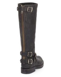 Frye Veronica Knee High Leather Buckle Boots