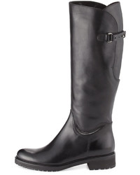 Sesto Meucci Wildee Adjustable Leather Knee Boot Black