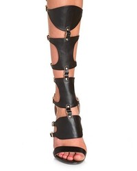 Charlotte Russe Strappy Cuffed Knee High Gladiator Heels