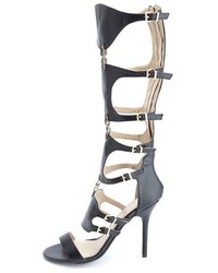 Charlotte Russe Strappy Cuffed Knee High Gladiator Heels