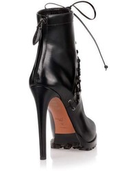 Alaia Alaa Black Leather Lace Up Ankle Boot