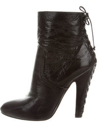Alaia Alaa Leather Lace Up Ankle Boots