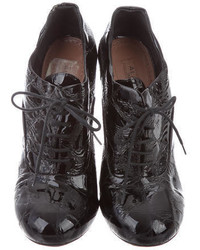 Alaia Alaa Patent Leather Ankle Boots