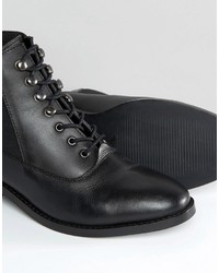 Asos Alis Leather Lace Up Ankle Boots