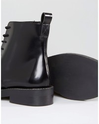 Asos Antartica Leather Lace Up Ankle Boots