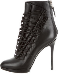 Brian Atwood B Leather Lace Up Ankle Boots