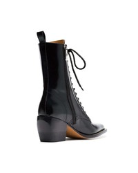 Chloé Black 60 Lace Up Leather Boots